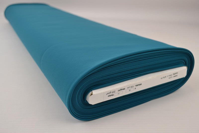 MÖRK PETROLEUMSBLÅ LYCRA – 4-VÄGS STRETCH & SNABBTORKANDE