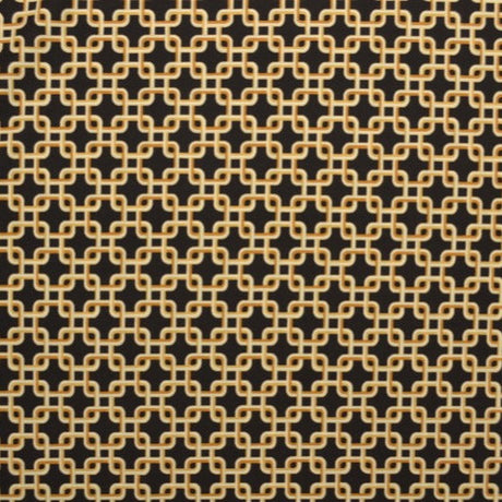 MÖRKBRUN LYCRA – KEDJEMÖNSTER, 4-VÄGS STRETCH & SNABBTORKANDE