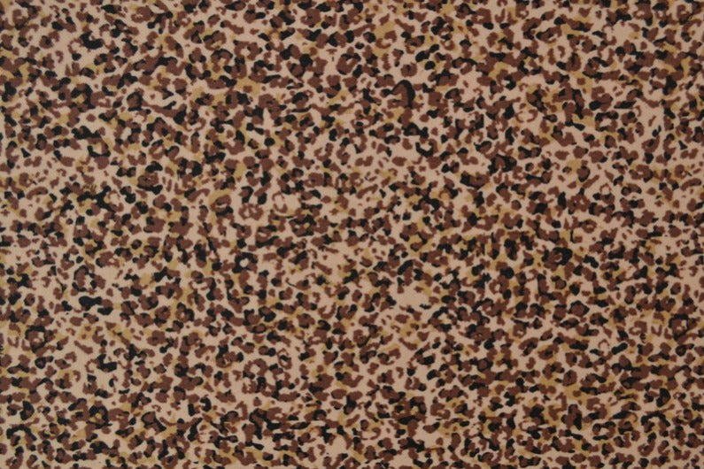 BEIGE LYCRA – LEOPARDPRINT, 4-VEJS STRÆK & HURTIGTØRRENDE