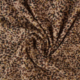 BEIGE LYCRA – LEOPARDPRINT, 4-VEJS STRÆK & HURTIGTØRRENDE