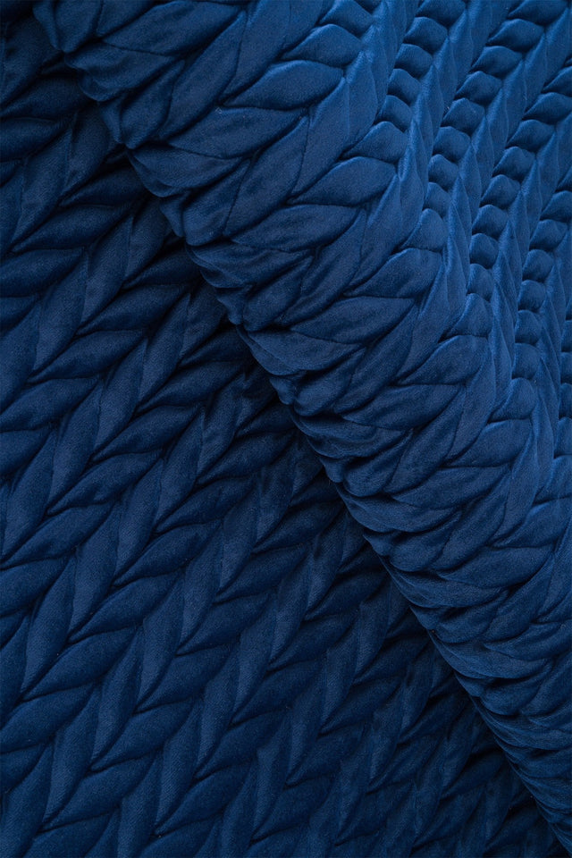 DYB KOBOLTBLÅ MAGIC DELUXE P301 – QUILTET VELOUR MED FIN FLETNING