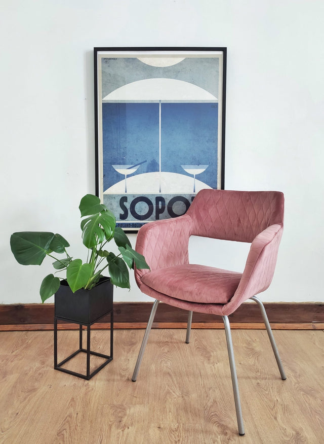 KLASSISK MARINEBLÅ MAGIC VELVET 3D – QUILTET VELOUR MED SKÆLMØNSTER
