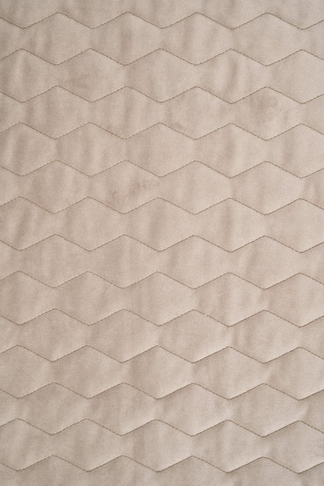 VARM SANDBEIGE MAGIC VELVET 3D – QUILTAD VELOUR MED SICKSACKMÖNSTER