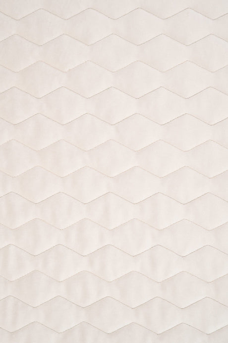 VARM ELFENBENSVIT MAGIC VELVET 3D – QUILTAD VELOUR MED SICKSACKMÖNSTER