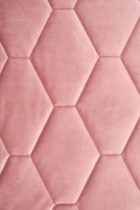 DAMMIG GAMMALROSA MAGIC VELVET 3D – QUILTAD VELOUR MED SEXKANTSMÖNSTER