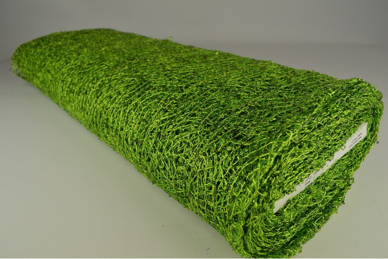 LIMEGRÖN NÄTPALJETT TYG – SMÅ 2–3 MM PALJETTER, UTAN STRETCH