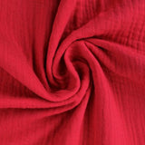RØD DOUBLE GAUZE MUSSELIN – BLØD & ÅNDBAR