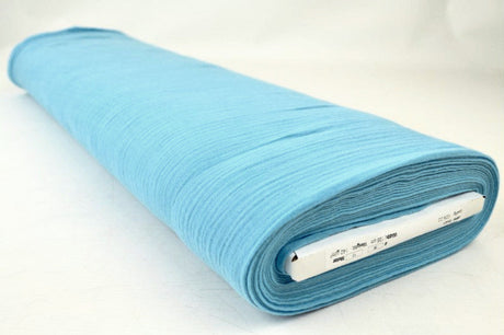 HAVSBLÅ DOUBLE GAUZE MUSSLIN – MJUK & ANDNINGSBAR