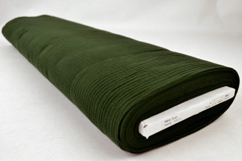 MÖRKGRÖN DOUBLE GAUZE MUSSLIN – MJUK & ANDNINGSBAR