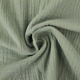 VINTAGE GRØN DOUBLE GAUZE MUSSELIN – BLØD & ÅNDBAR