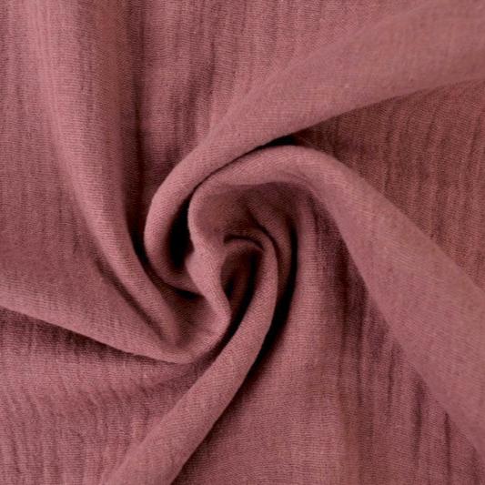 ROSAFARVET DOUBLE GAUZE MUSSELIN – BLØD & ÅNDBAR