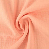 LAKSEFARVET DOUBLE GAUZE MUSSELIN – BLØD & ÅNDBAR