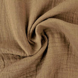 KAKIGRØN DOUBLE GAUZE MUSSELIN – BLØD & ÅNDBAR