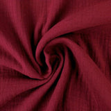 BORDEAUX RØD DOUBLE GAUZE MUSSELIN – BLØD & ÅNDBAR