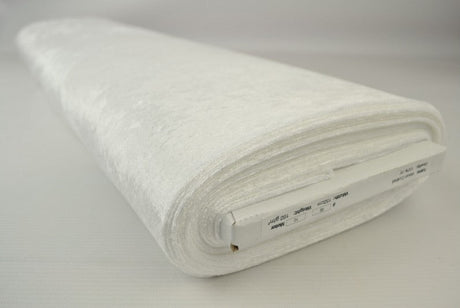 HVID NERVØS VELOUR – STRIKKET, STRÆKBAR & GLANSFULDT FALD