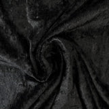 SORT NERVØS VELOUR – STRIKKET, STRÆKBAR & GLANSFULDT FALD