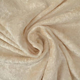 CHAMPAGNEFARVET NERVØS VELOUR – STRIKKET, STRÆKBAR & GLANSFULDT FALD