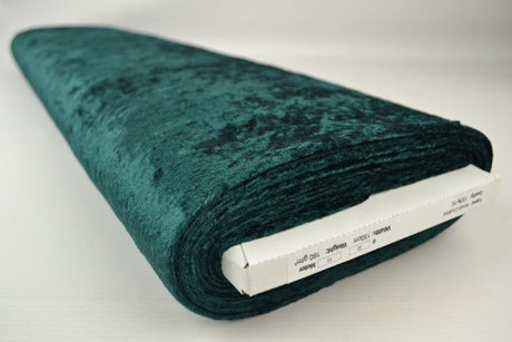 MØRKEGRØN NERVØS VELOUR – STRIKKET, STRÆKBAR & GLANSFULDT FALD