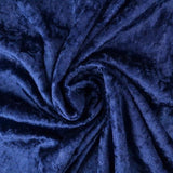 NAVY NERVØS VELOUR – STRIKKET, STRÆKBAR & GLANSFULDT FALD