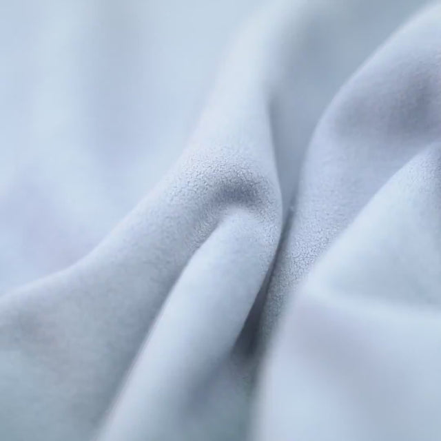 ELFENBENSFÄRGAD TJOCK MATT VELOUR MÖBELTYG MED FLEECEBAKSIDA