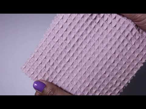 VINTAGE LJUSROSA VÅFFEL PIQUÉ – ABSORBERANDE & SNABBTORKANDE