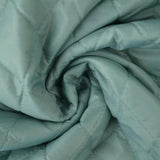 VINTAGE GRØN QUILT STOF MED VATTERET BAGSIDE