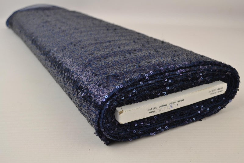 NAVY PALJETTYG – SMÅ 3–4 MM PALJETTER & ENVÄGSSTRETCH