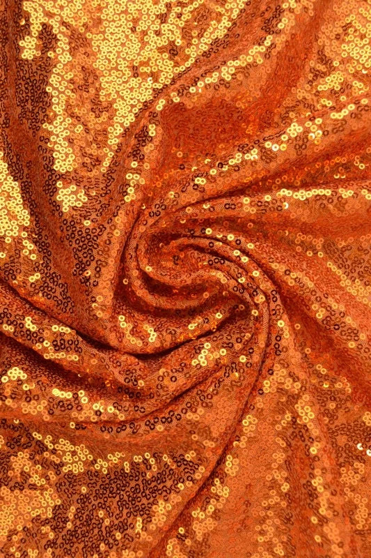 ORANGE PALJETTYG – SMÅ 3–4 MM PALJETTER & ENVÄGSSTRETCH