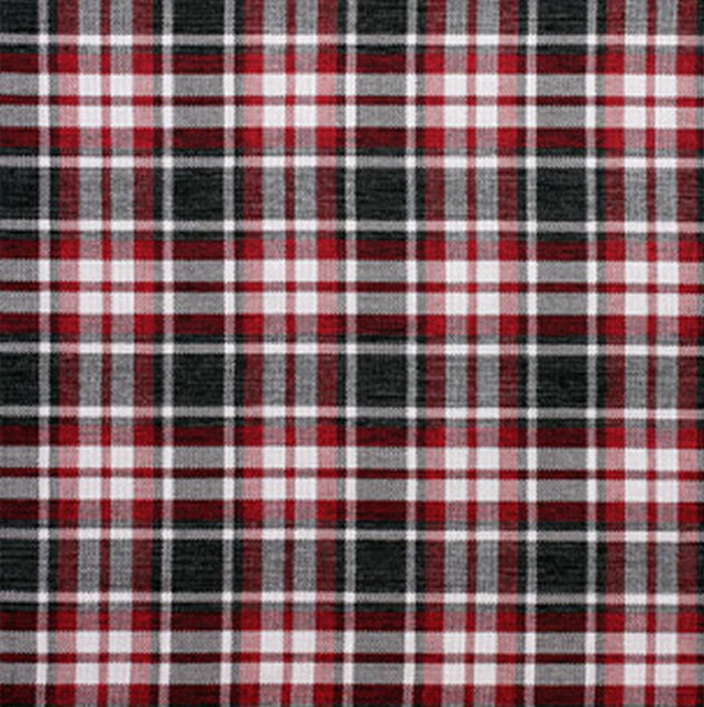 RØD-SORT SKOTSKTERN TARTAN MØBELSTOF – SKOTSKTERNET & ØKO-TEX