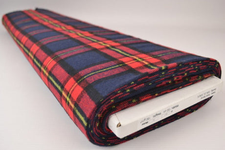 RØD OG NAVYBLÅ SKOTSKTERNET FLANNEL