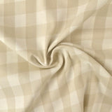 HVID OG BEIGE SKOTSKTERNET FLANNEL