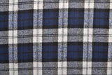 MØRKEBLÅ OG HVID SKOTSKTERNET FLANNEL