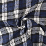 MÖRKBLÅ OCH VIT SKOTSKRUTIG FLANELL