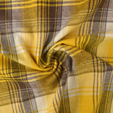 GUL OCH BRUN SKOTSKRUTIG FLANELL