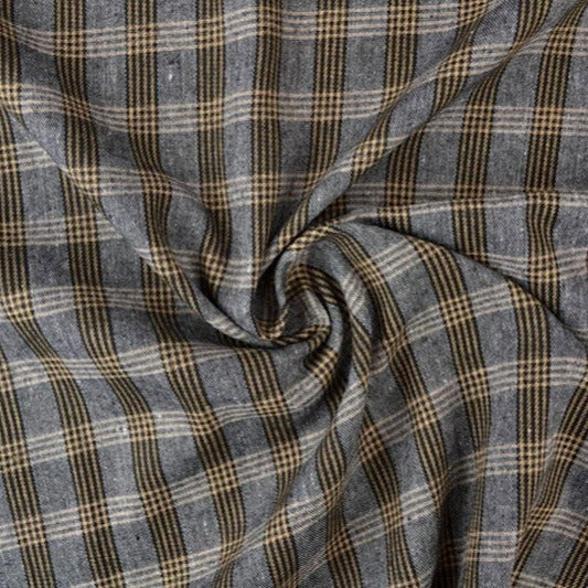 GRÅ SORT OG GUL SKOTSKTERNET FLANNEL