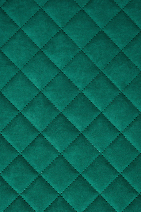 KLAR MALAKITGRÖN UTTARIO VELVET 3D – QUILTAD VELOUR MED SOLFJÄDERSMÖNSTER