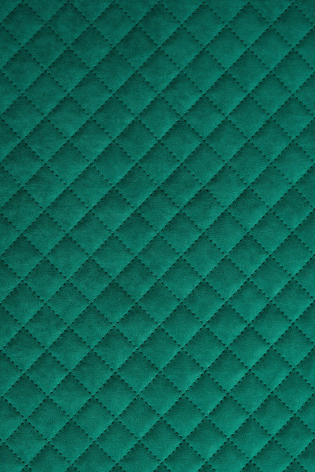 KLAR MALAKITGRÖN UTTARIO VELVET 3D – QUILTAD VELOUR MED RUTMÖNSTER