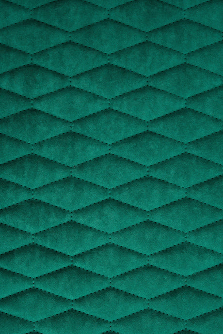 KLAR MALAKITGRÖN UTTARIO VELVET 3D – QUILTAD VELOUR MED BLADMÖNSTER