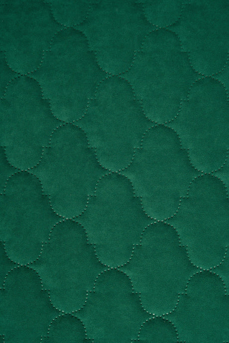 KLAR MALAKITGRÖN UTTARIO VELVET 3D – QUILTAD VELOUR MED BUBBELMÖNSTER