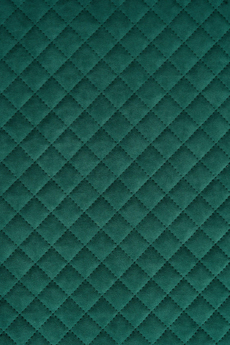 DÄMPAD GRANGRÖN UTTARIO VELVET 3D – QUILTAD VELOUR MED RUTMÖNSTER