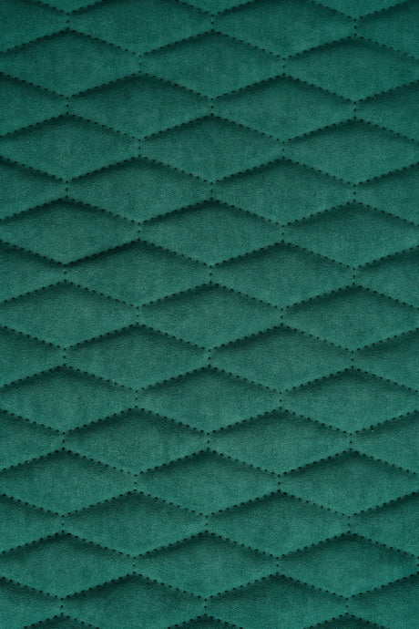 DÄMPAD GRANGRÖN UTTARIO VELVET 3D – QUILTAD VELOUR MED BLADMÖNSTER
