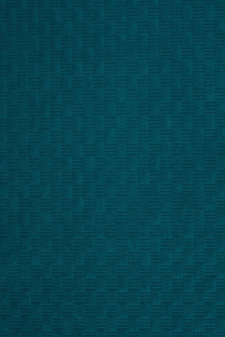 MÖRK FJORDBLÅ UTTARIO VELVET 3D – KVILTAD VELOUR MED FINT VÅGMÖNSTER