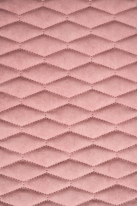 MJUK KORALLROSA UTTARIO VELVET 3D – QUILTAD VELOUR MED BLADMÖNSTER