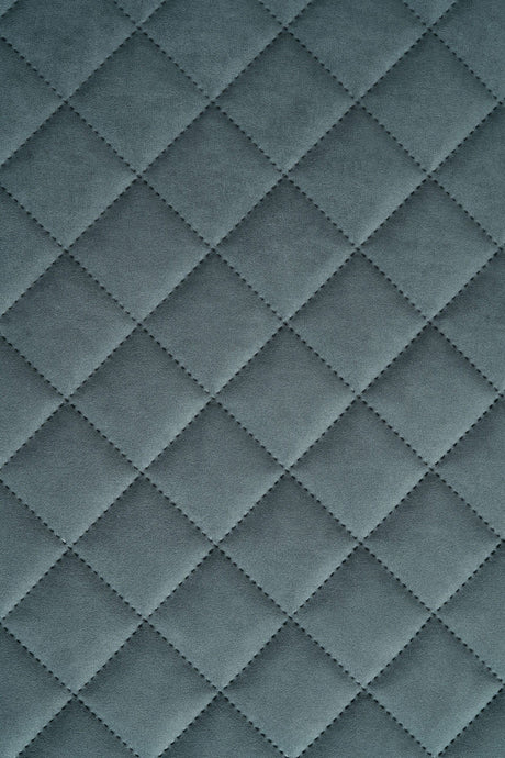 MÖRK STORMGRÅ UTTARIO VELVET 3D – QUILTAD VELOUR MED SOLFJÄDERSMÖNSTER