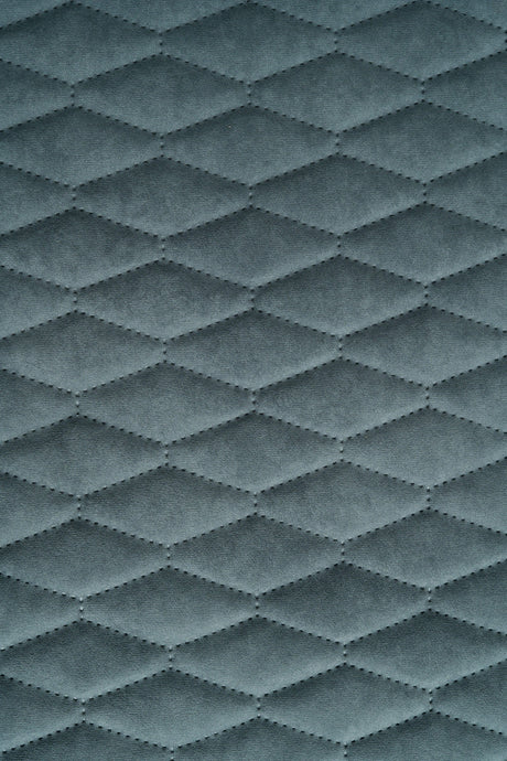 MÖRK STORMGRÅ UTTARIO VELVET 3D – QUILTAD VELOUR MED BLADMÖNSTER
