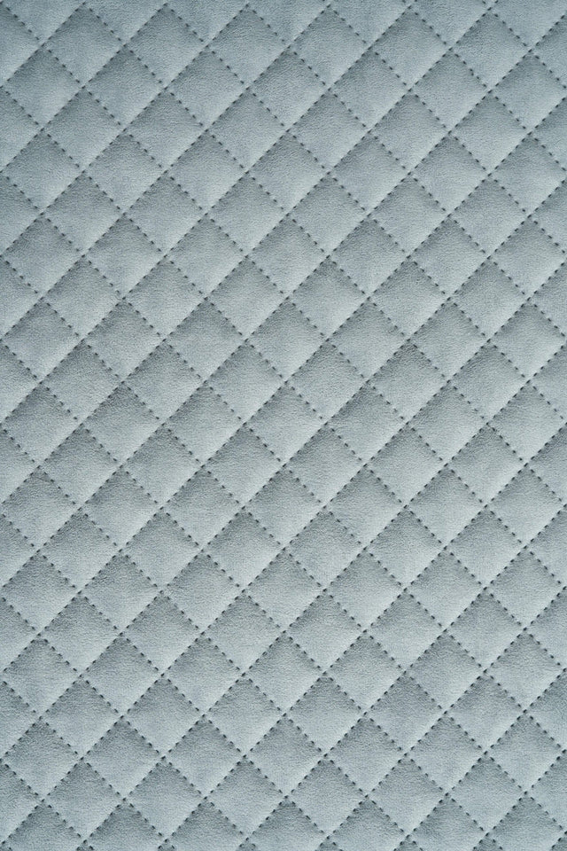 LYS TÅGEGRÅ UTTARIO VELVET 3D – QUILTET VELOUR MED RUDEMØNSTER