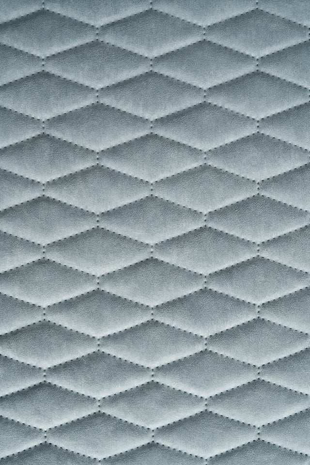 LYS TÅGEGRÅ UTTARIO VELVET 3D – QUILTET VELOUR MED BLADMØNSTER