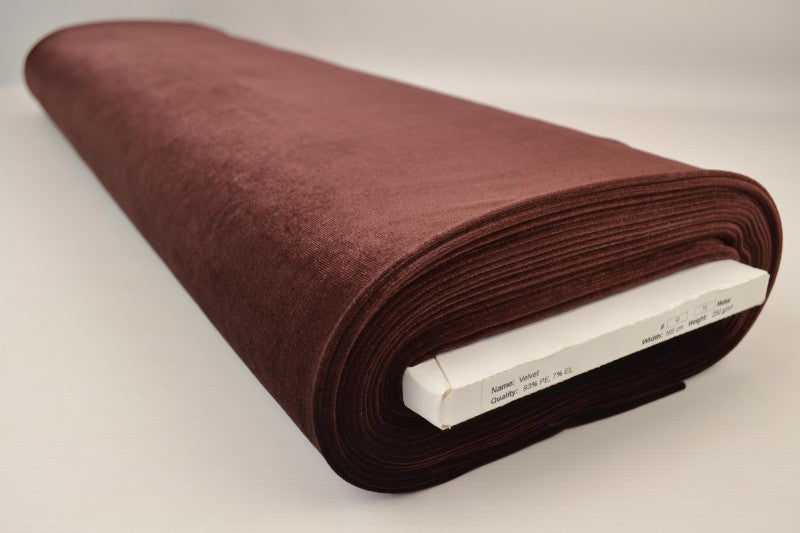 BRUN VELOUR MED STRETCH – MJUK STICKAD KVALITET