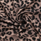 BEIGE & COGNAC VISCOSETYG MED LEOPARDTRYCK