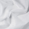 Semi-transparent voile i linnedlook, hvid — nærbillede af vævningen